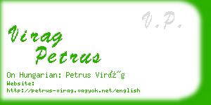 virag petrus business card